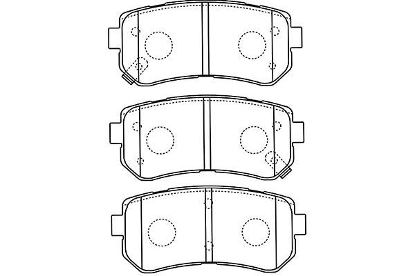 KAVO PARTS Комплект тормозных колодок, дисковый тормоз BP-4018